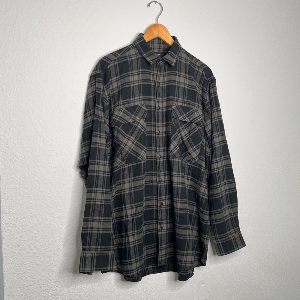 STAMPD plaid button down shirt